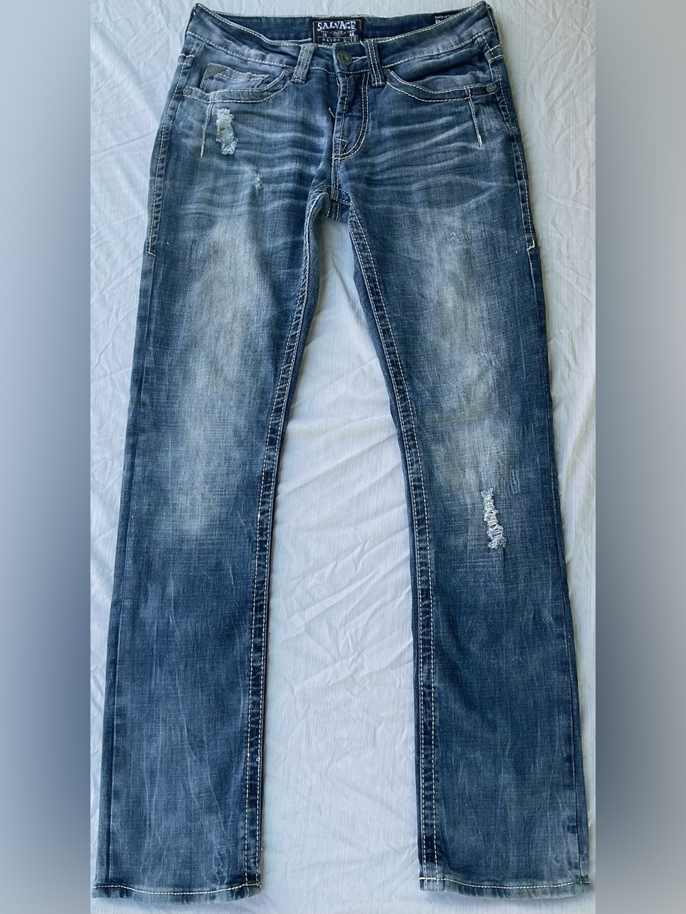 Salvage Havoc Slim Straight Men’s Jeans - Faded Blue 28L